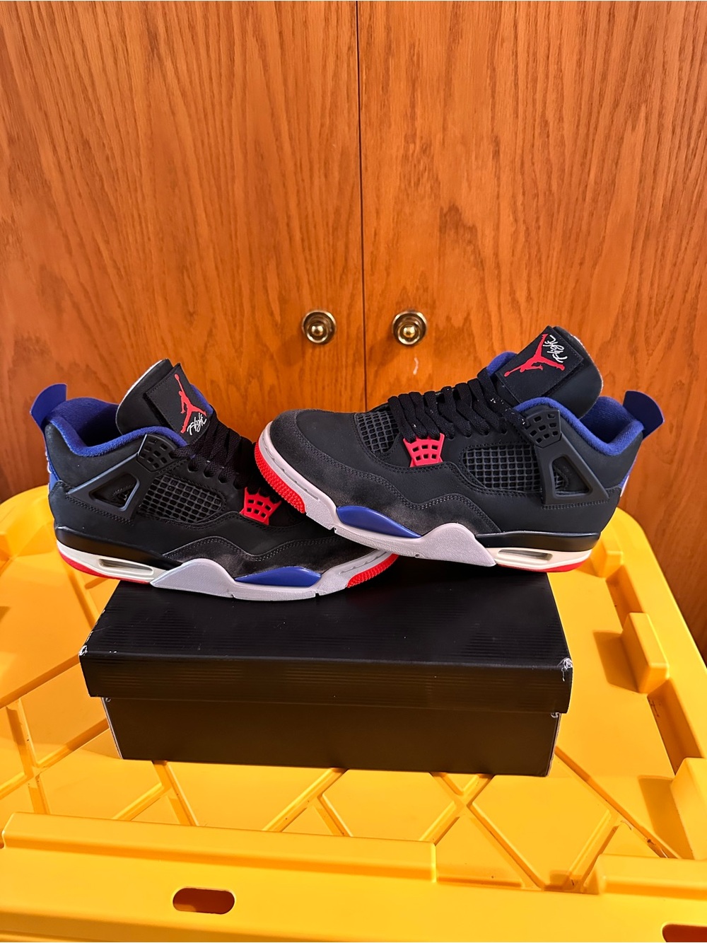 Jordan Air Jordan 4 Retro "Rare Air" Black/Fire Red/Deep Royal Blue FV5029-003